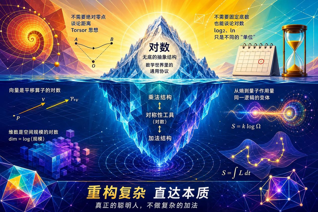 【万物皆可对数：数学底层架构的“去中心化”重构】

我们中学学的 Log，其实只