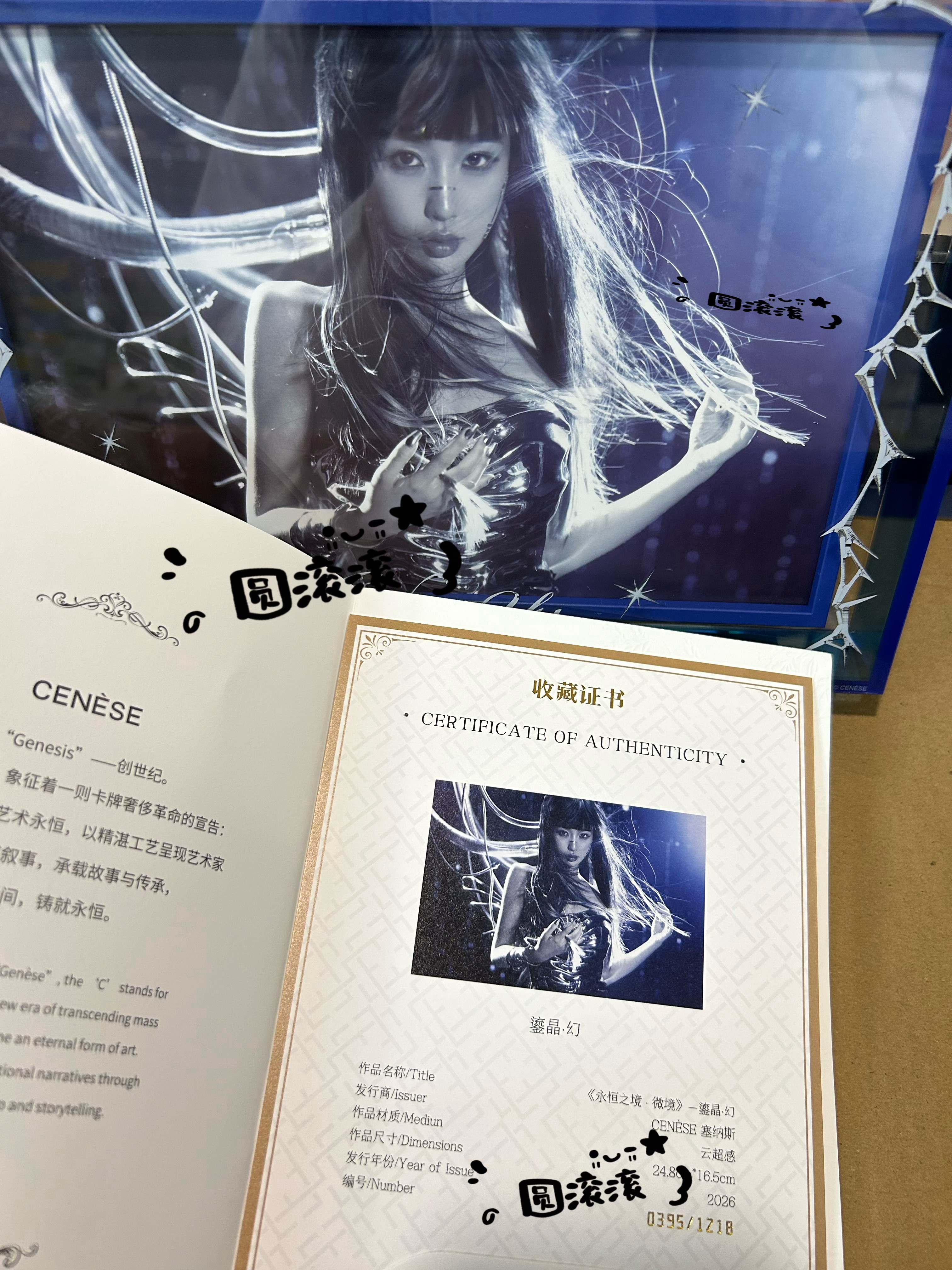 cenese塞纳斯全球品牌代言人虞书欣 我的画终于到了哎！！！好美啊这张！冷脸欣