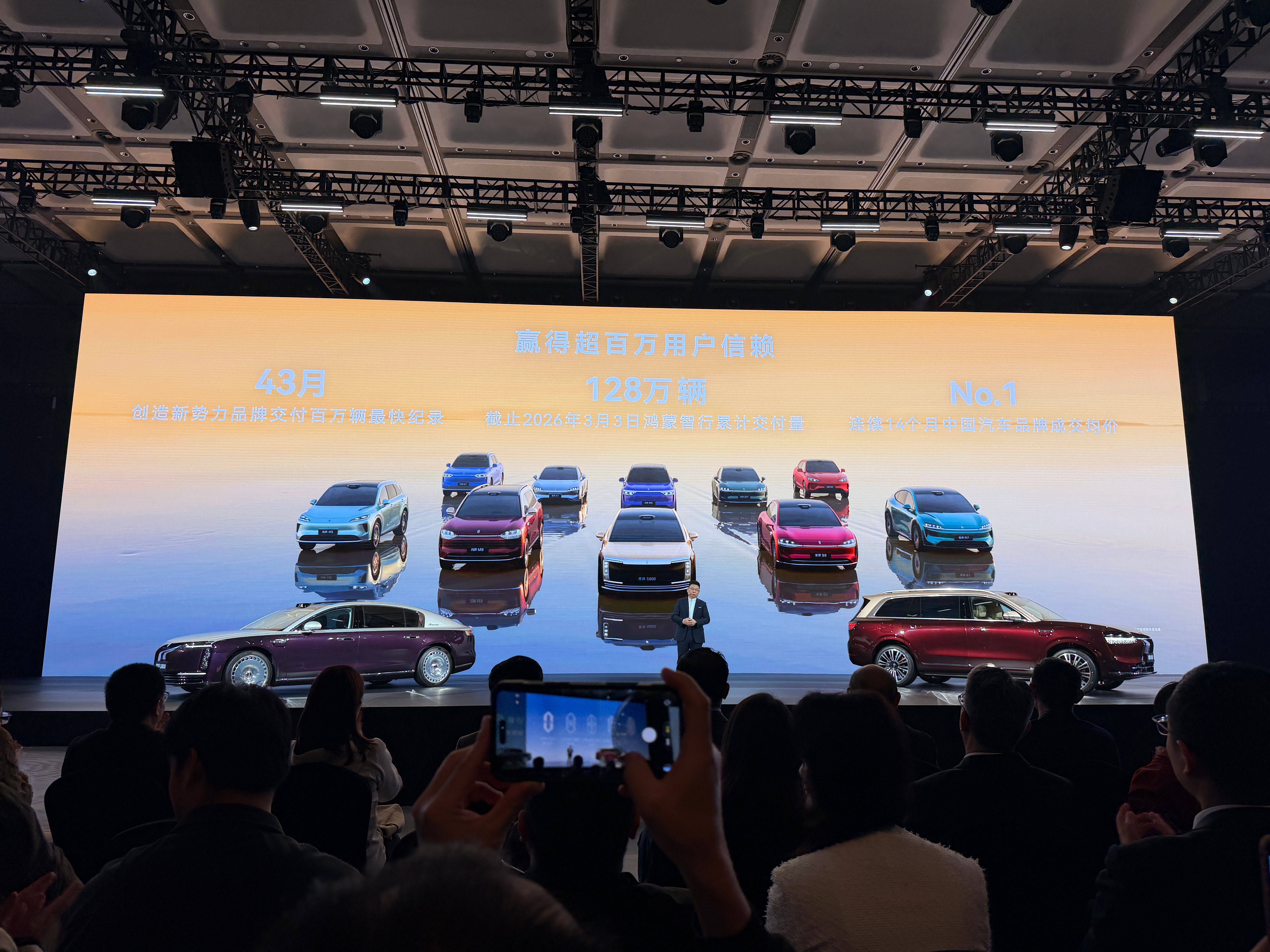 余承东说了：前几年吹的牛🐮实现了！截止2026年3月3日，鸿蒙智行累计交付量1