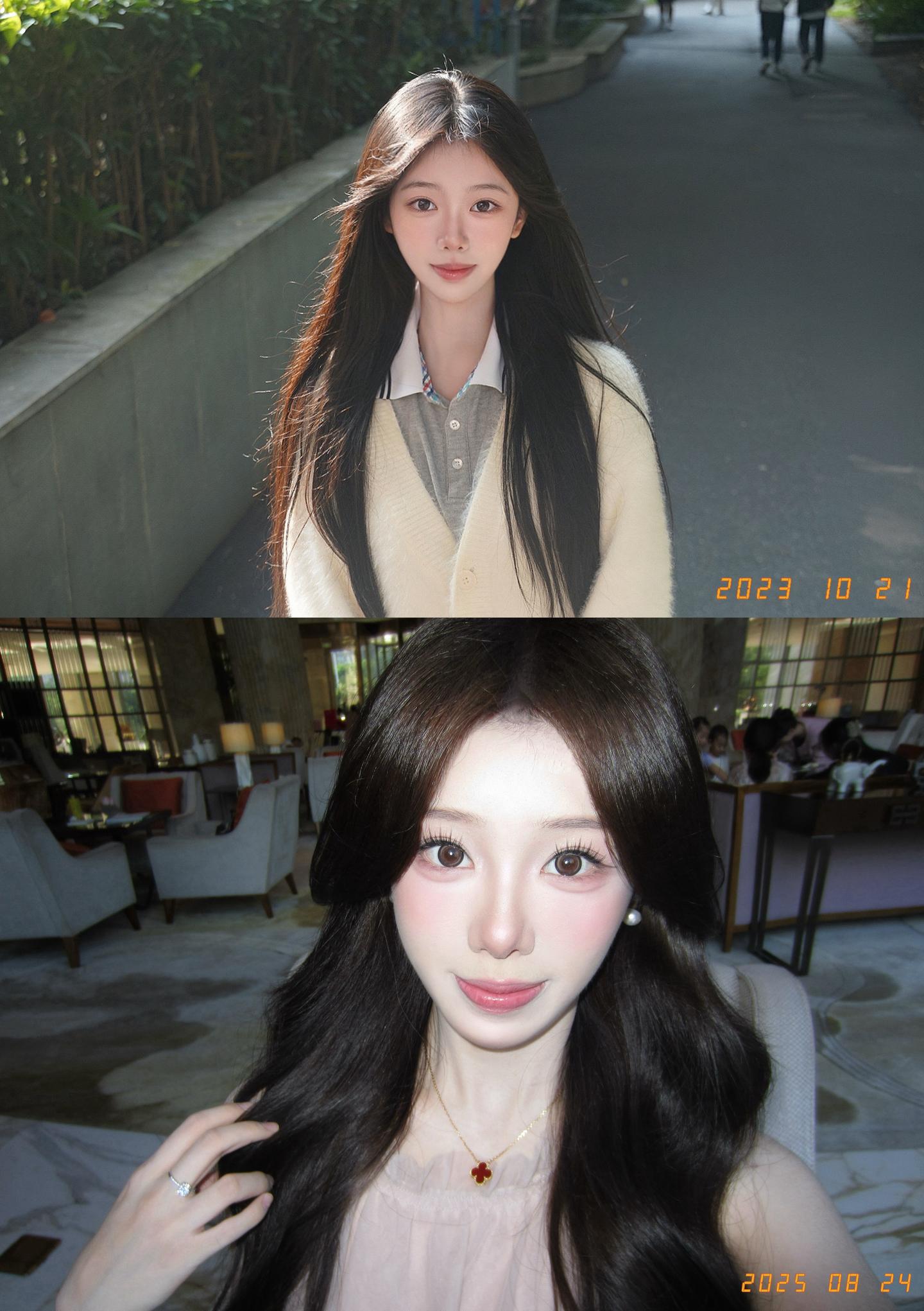 谢谢你见证我的黑发棕发 见证我的素颜全妆 见证我的青春