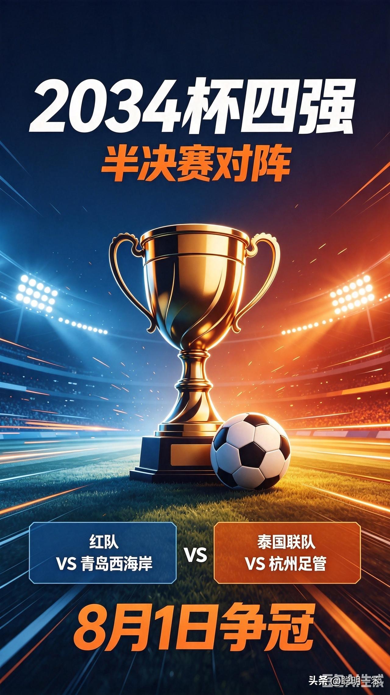2034杯四强诞生！半决赛对阵揭晓
 
2034杯八强战收官，四强全部出炉！
小