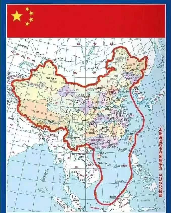 这才是中国地图的全貌，
应该把它挂在菲律宾总统马科斯的办公室里，
让他天天看着，