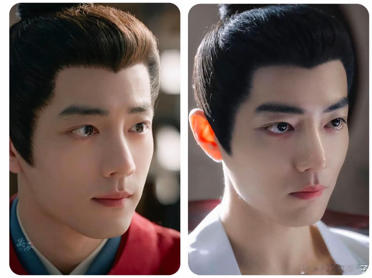 放在一起对比来看真的好明显啊，明明是同一个人同样的妆造，但只靠眼神变化，整个气质