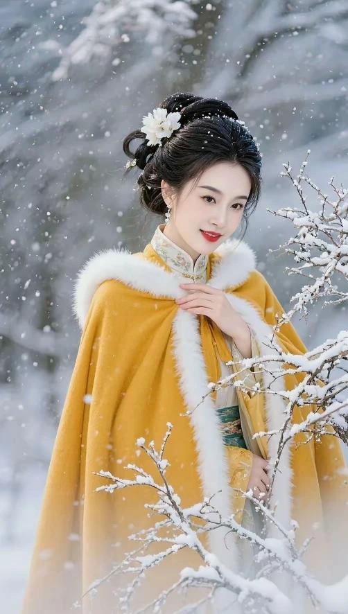 文笔挑战：
琼花飞舞漫天来，
仙女翩翩下瑶台。