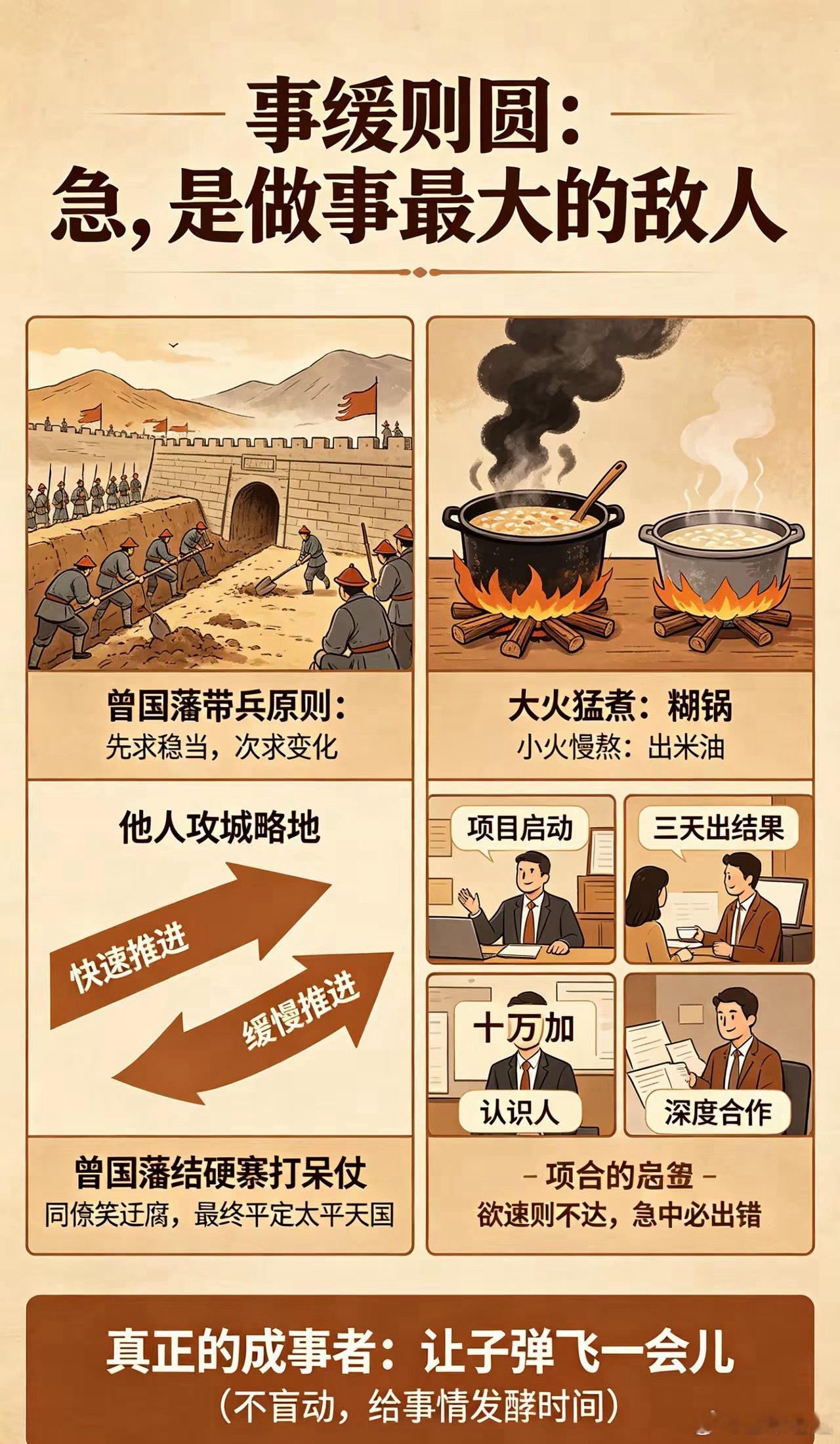 事缓则圆，水深则静！ 