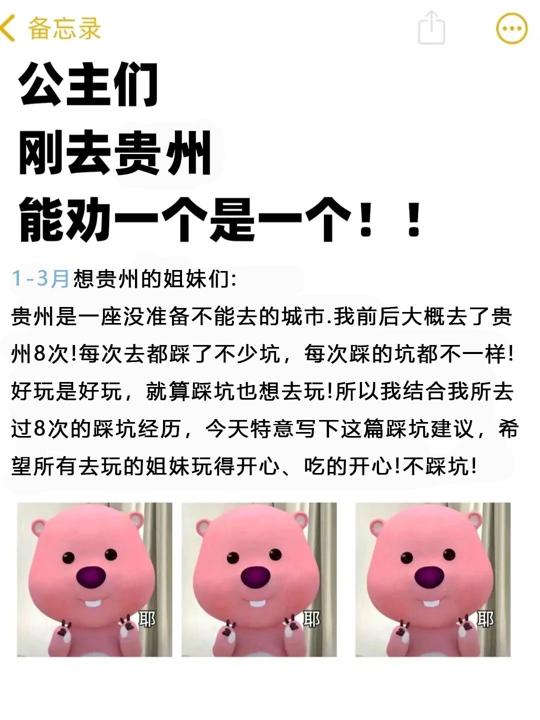 1-3月来贵州旅游的姐妹注意！要看的一份攻略
