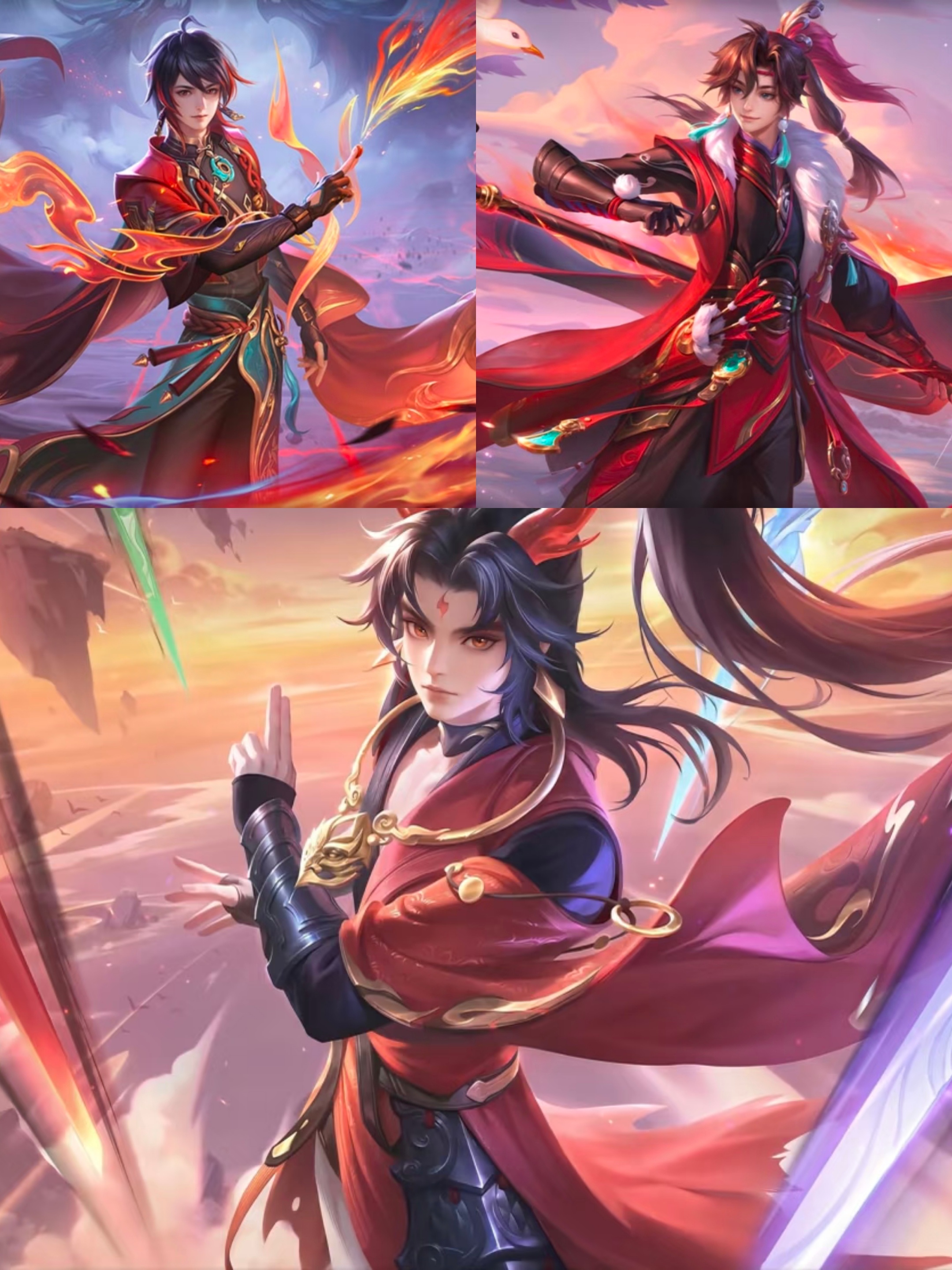 三兄弟红红火火的啊王者荣耀王者荣耀敖隐新皮肤