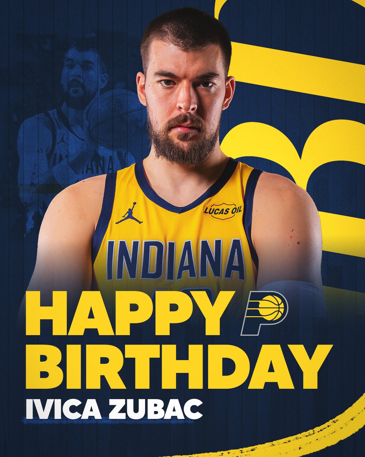 29岁生日快乐！步行者官方晒照为伊维察-祖巴茨庆生