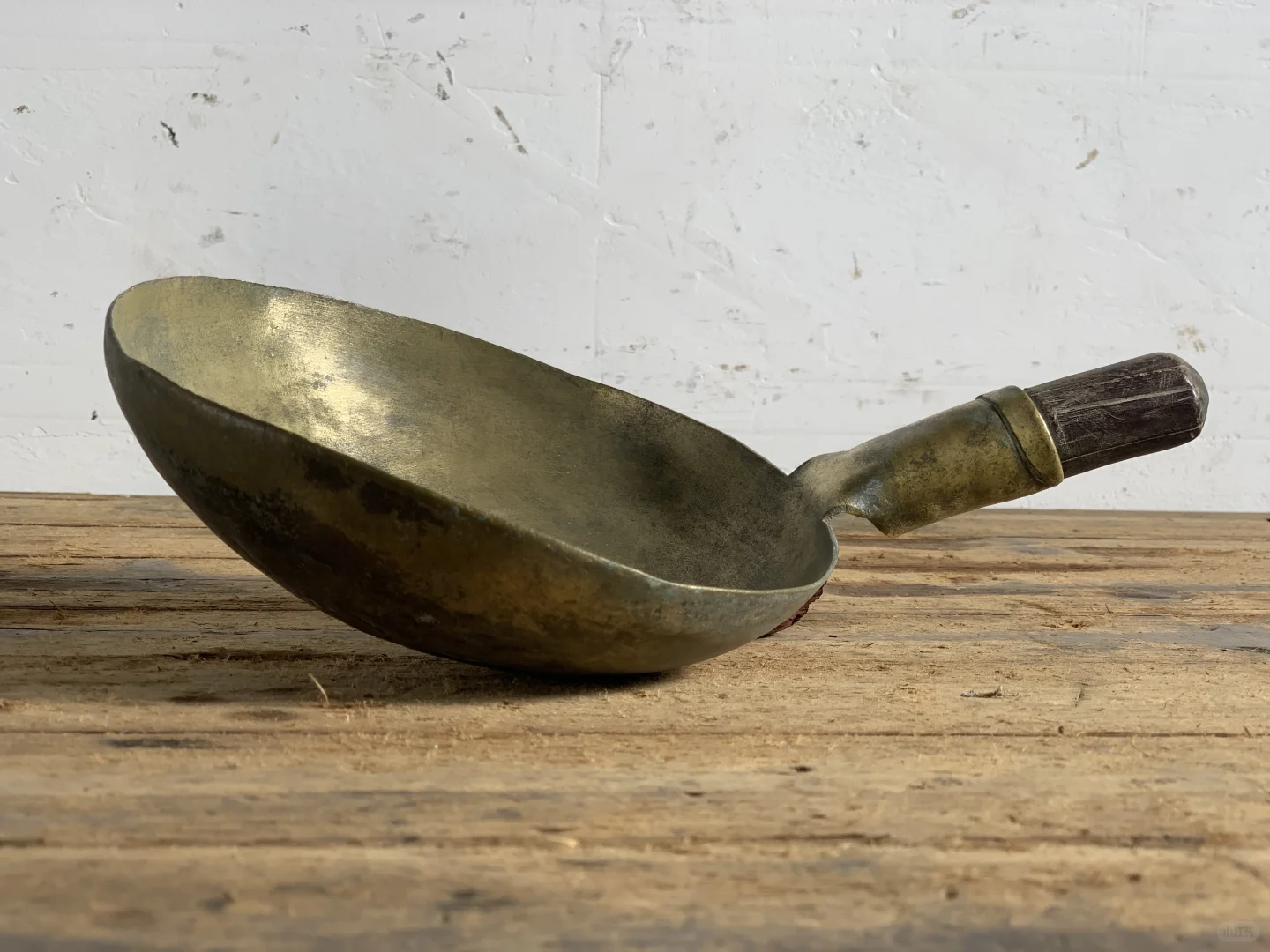 老铜勺；水勺、茶侧；民宿、茶室极简侘寂摆件。