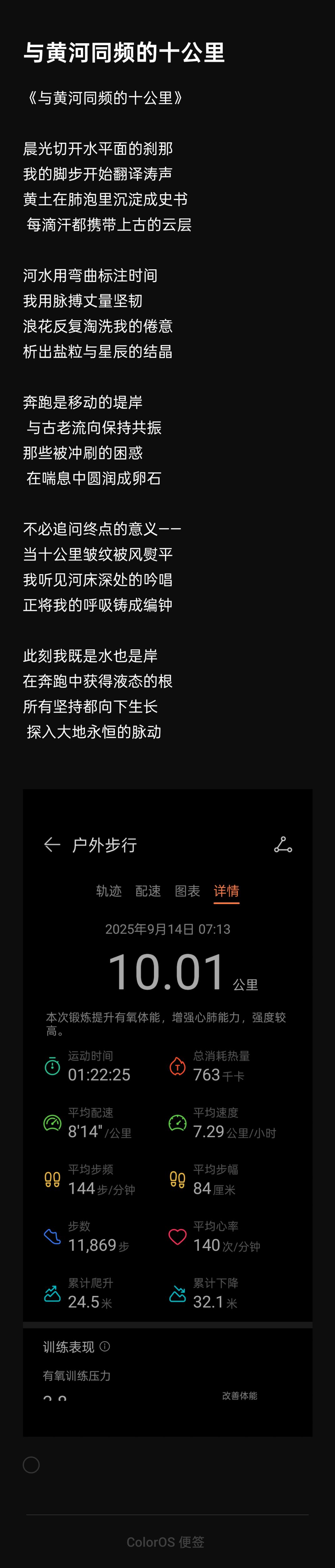 不必追问终点的意义—— 
当十公里皱纹被风熨平 
我听见河床深处的吟唱 
正将我