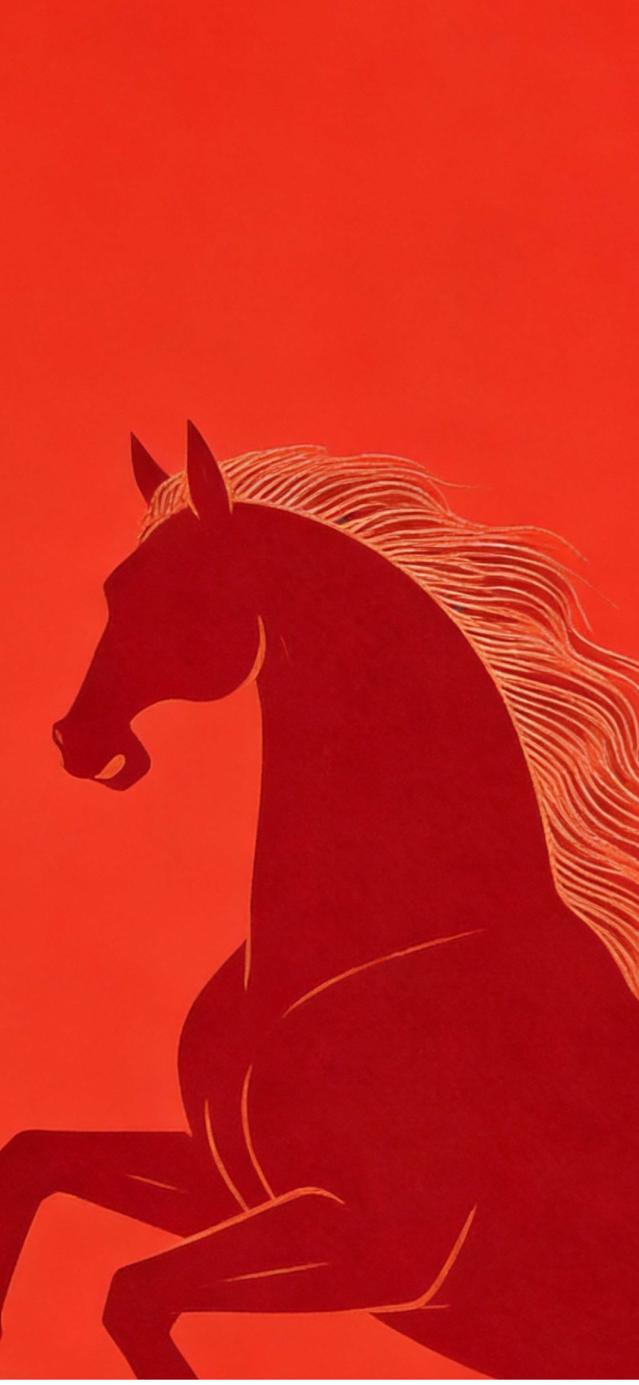 PITAKA 马年手机壳配套的壁纸挺不错的