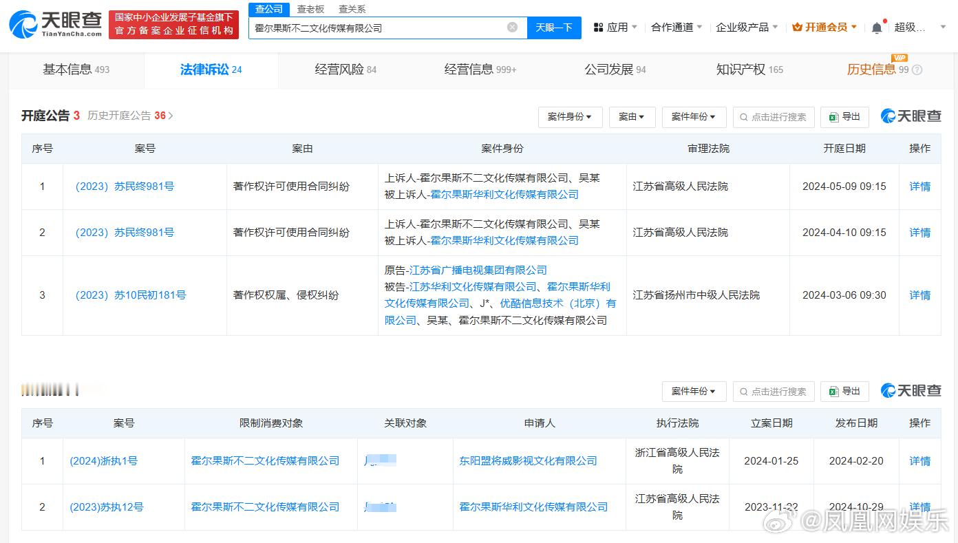 【#吴秀波成老赖#】天眼查法律诉讼信息显示，近日，因未按指定期间履行生效法律文书