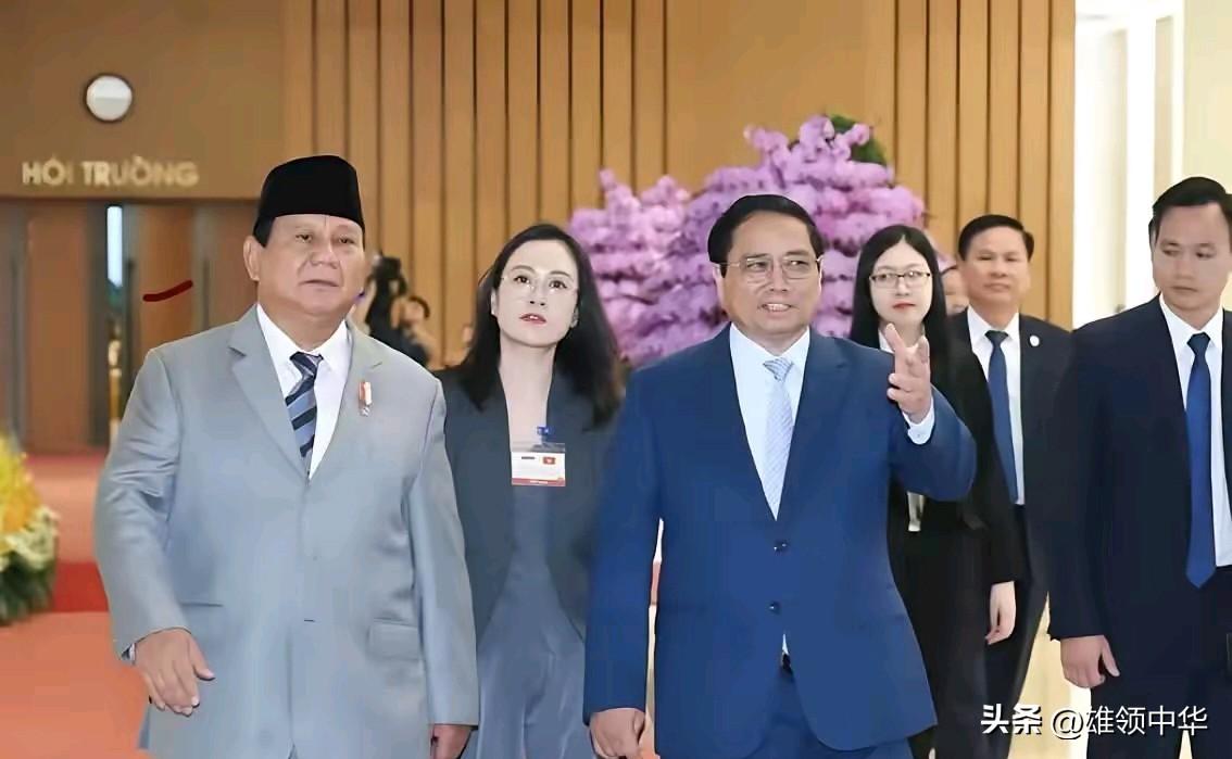 体型相同，一位是印尼总统，一位是越南总理，官职不同、国别不同，但有着同样的“大肚