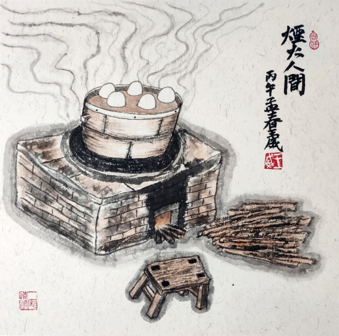 小画，烟火人间。好些日子没在画室动笔了，只有画画让我心安。这就是中国风遇见艺术 