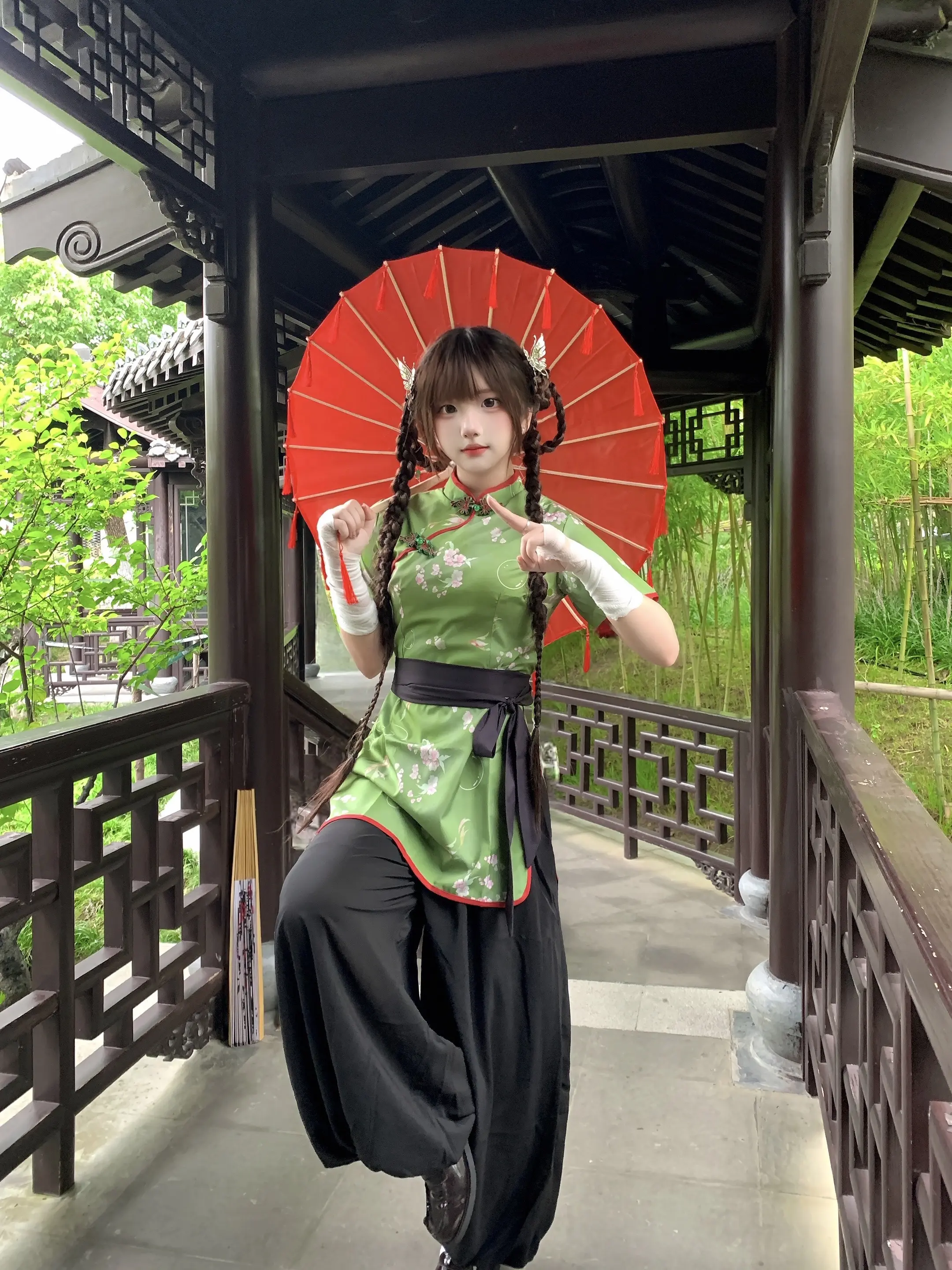 “师姐说 剑修第一课就是扎高马尾”一整套🥕77的中华娘套装真的好权威！！