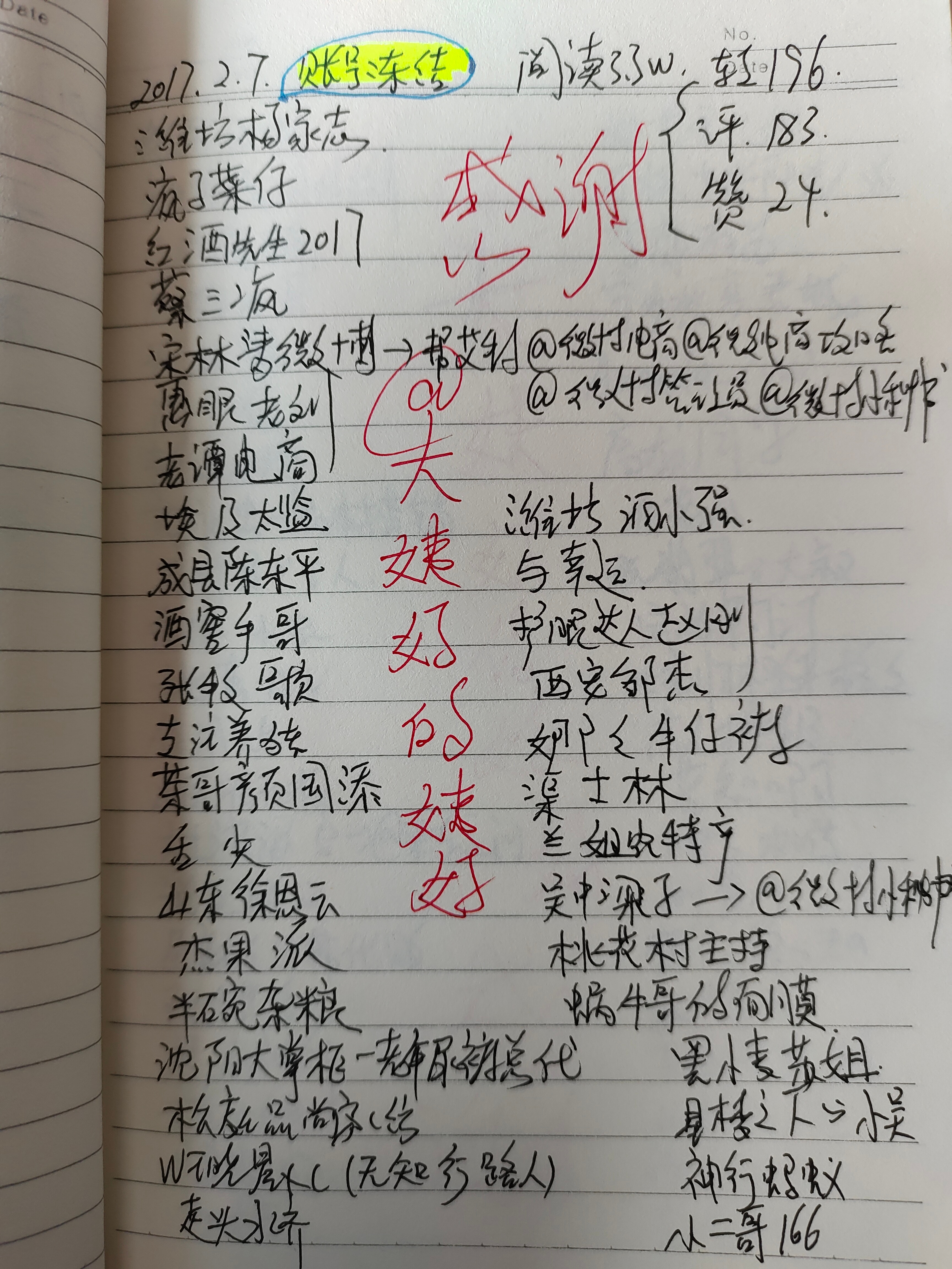 2017.2.7，微博账号被冻结，大家帮我转发。一晃10年了，差点消失。 