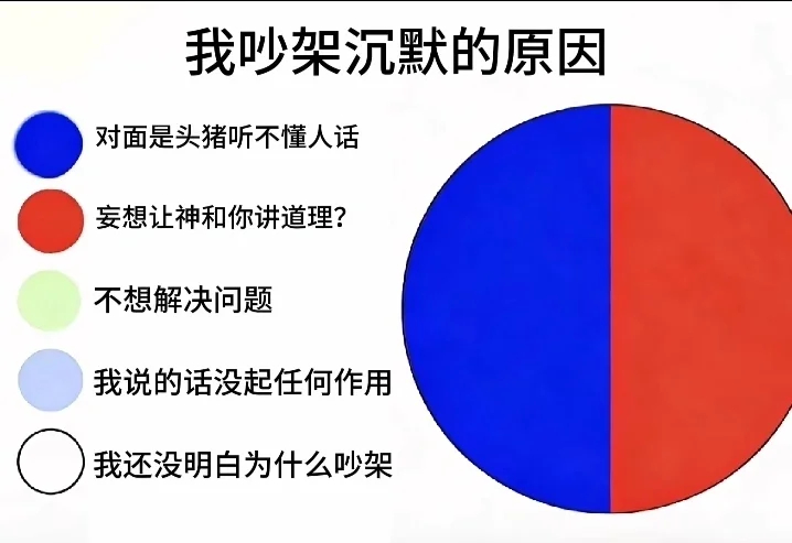 我存在互联网吵架沉默的原因： 