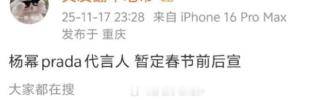 暂定春节前后官宣的杨幂Prada合作，是85花时尚版图的又一重磅突破。 