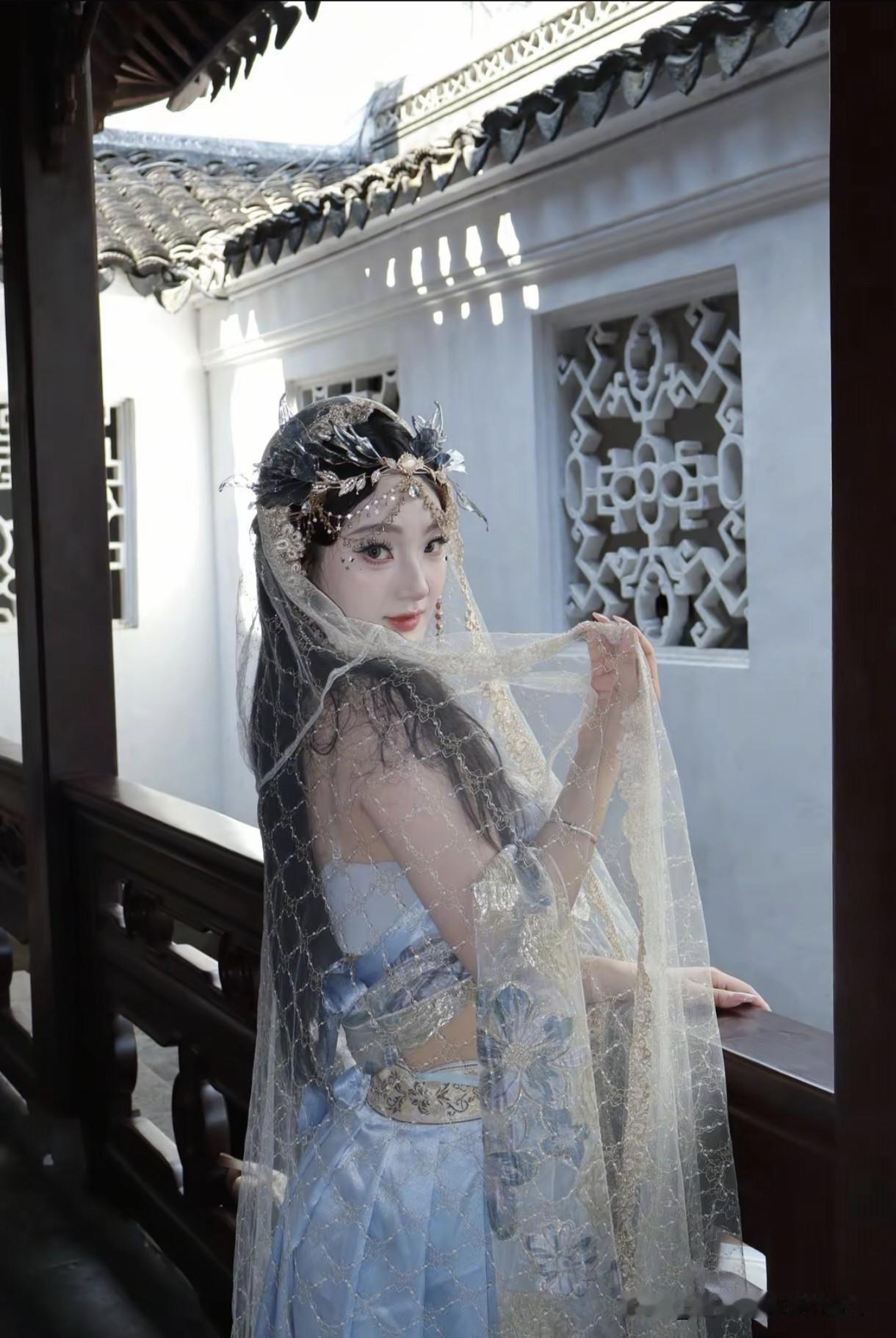 少女古风拍照 古庭院古风拍照 古风园林拍照 古装剧自拍