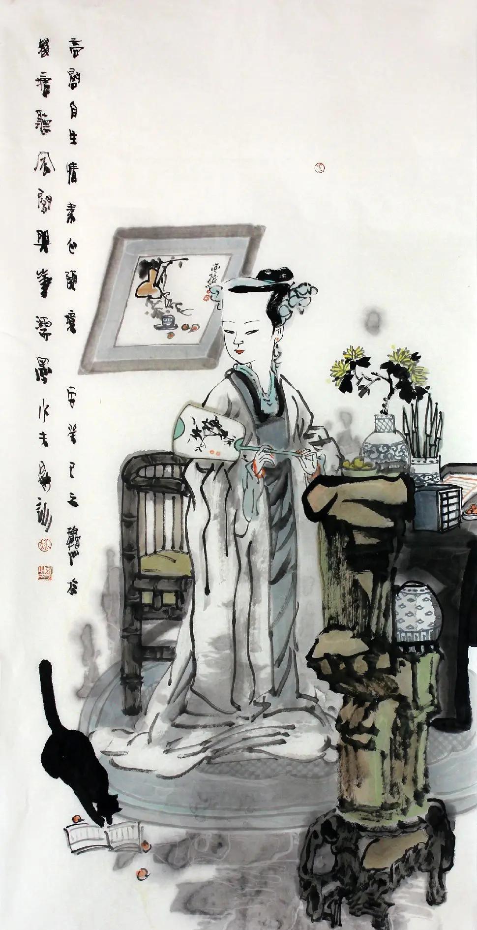 上联：吟诗作画闺房雅
下联：[玫瑰]

网络图片/诚谢侵删