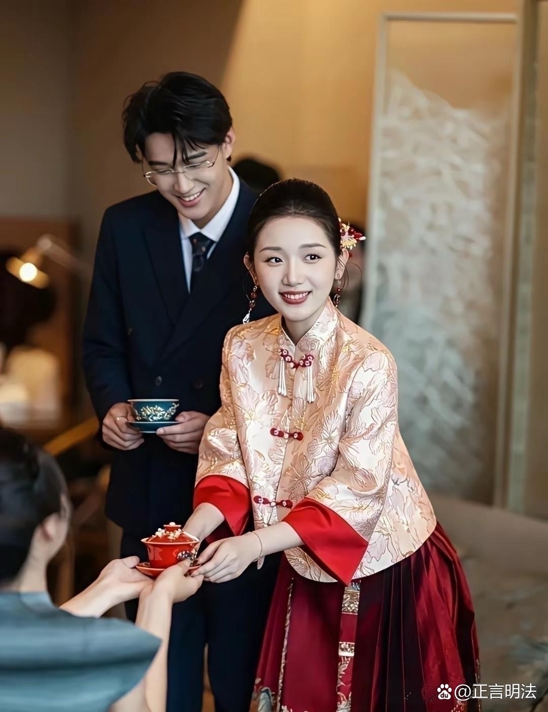 新娘颜值这么出众，新郎不拼三胎真的有点浪费好基因 ​​​