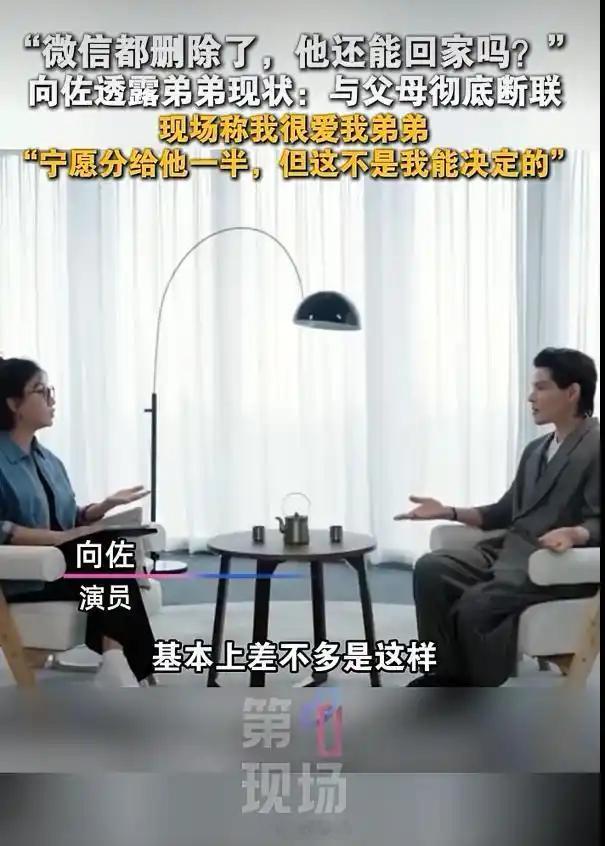向佐透露弟弟向佑现状近日，在《言外之易》第2期节目中，易立竞对话向佐，向佐透露弟
