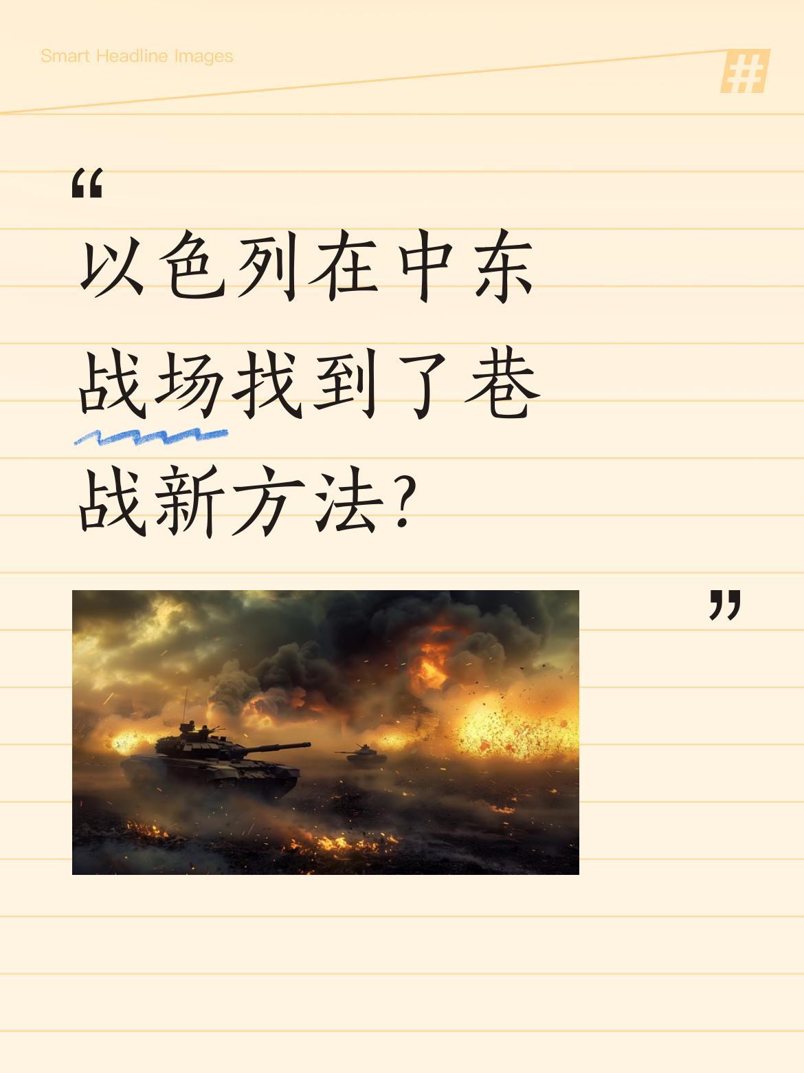 以色列在中东战场找到了巷战新方法？
最近有消息称，以色列在加沙和黎巴嫩南部的战斗
