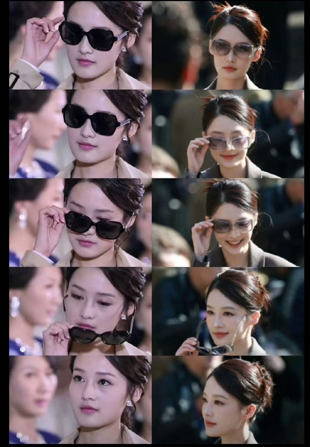李沁Miumiu秀场摘墨镜李沁摘眼镜梦回千金归来 李沁Miumiu秀场摘墨镜 ​