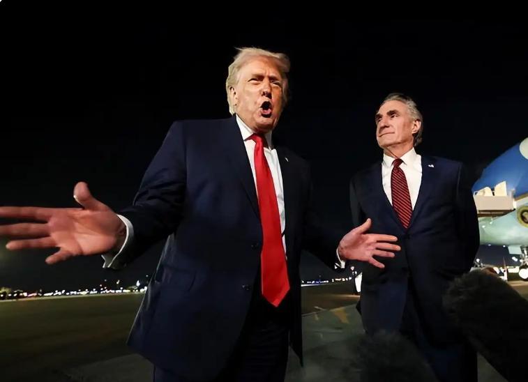 [下雨]一个敢对全世界加关税的人，一个扬言要买下格陵兰岛的人，一个在联合国大会上