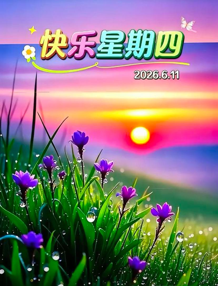 🌺2026./6.11.清风寄意.平安相随🌺
 
🌈☘️晓风徐徐，晨光漫洒