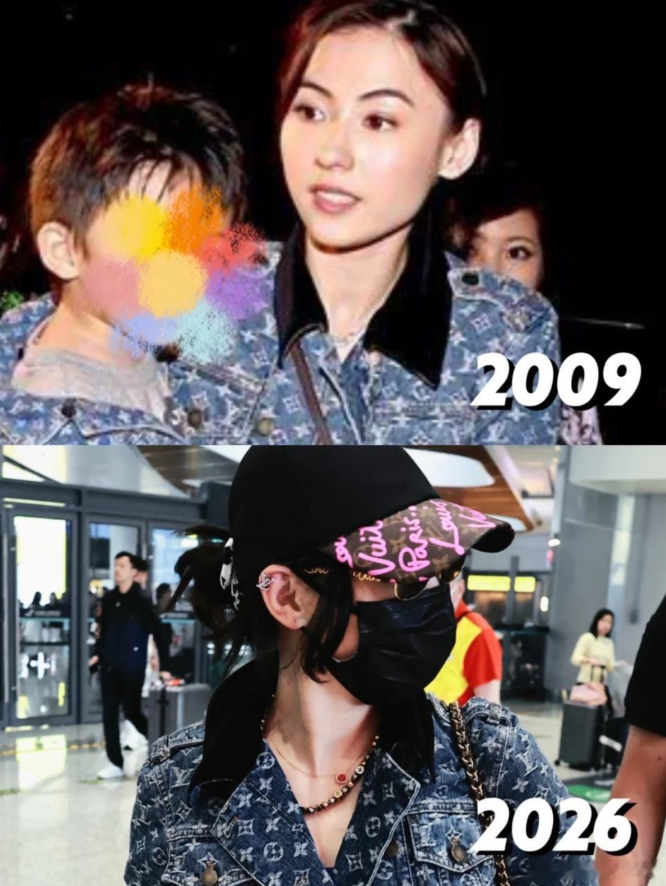 张柏芝 Lucas都长大了衣服还能穿 真的被张柏芝狠狠惊艳到，孩子都长这么大，早