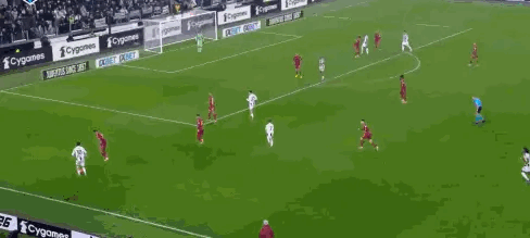 意甲第16轮 尤文图斯2:1罗马弗朗西斯科·孔塞桑低射破门 