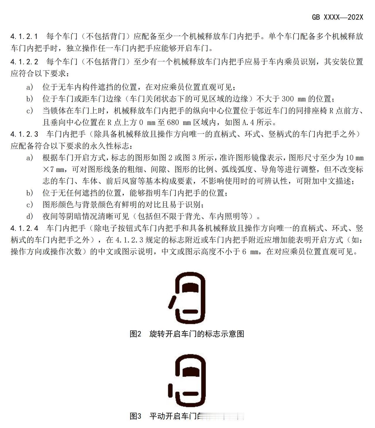 这个好啊[赞]工信部要规范汽车门把手了：

★每个车门应配备机械释放车门外把手；