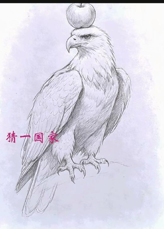 〔看图猜地名〕
谐音猜字就是好；
猜个外国地名吧；
图中画面有个雕；
另外还有红