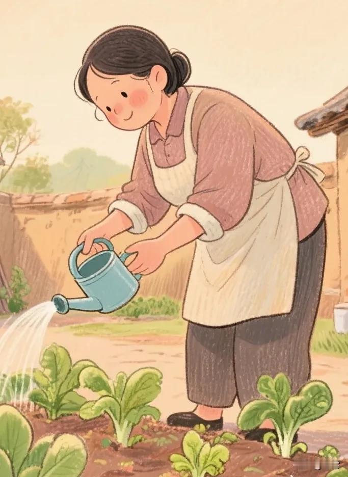 今天去朋友家做客，

她家里最近包了一块地，

一年300元，一半种菜，

一半