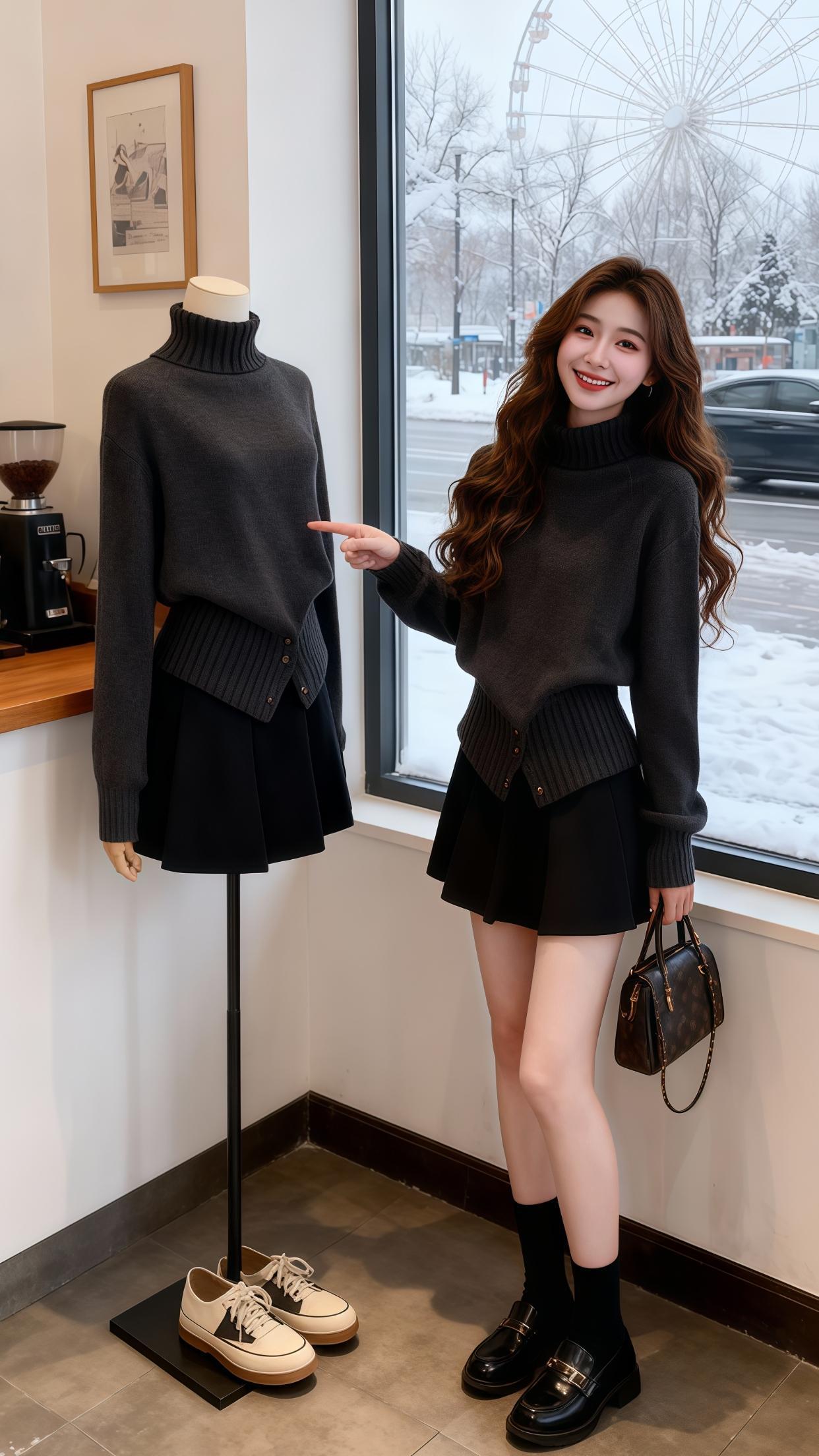 气质百搭 针织衫 气质女神穿搭 百搭显瘦 韩系穿搭