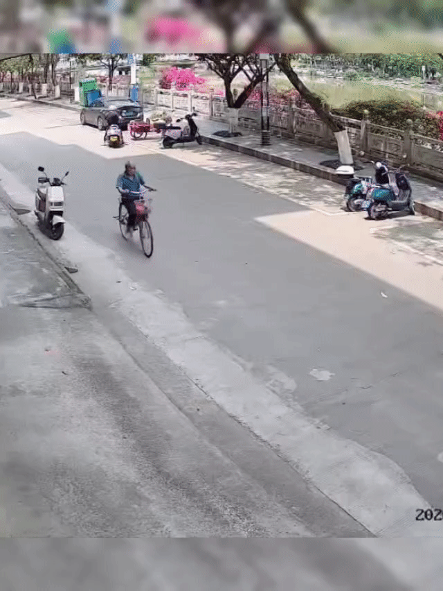 现在的孩子能闯多大祸？可怜了这位大爷！

两个女生骑共享电单车逆行，与骑自行车的