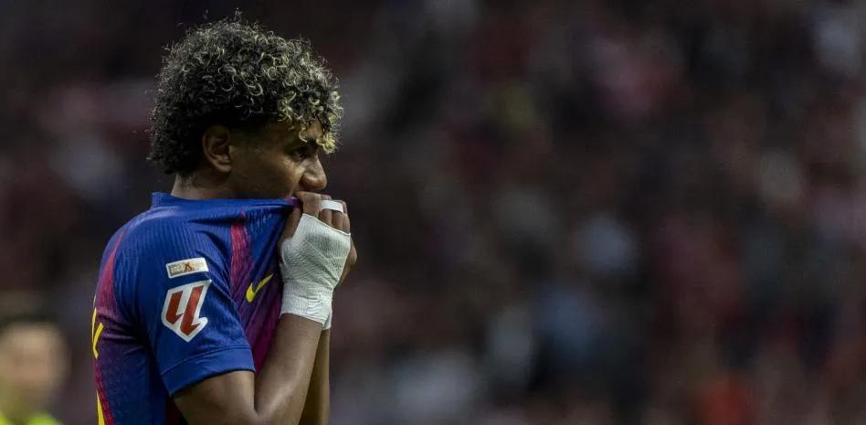 亚马尔赛后不悦，或因门将教练战术指令过多而不满04月05日讯 在巴萨对阵马竞的比