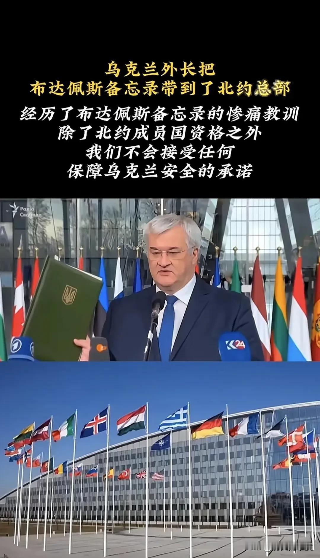乌克兰表示，自己如今的遭遇是一个惨痛的教训，希望其他国家能引以为戒，不要再重蹈覆