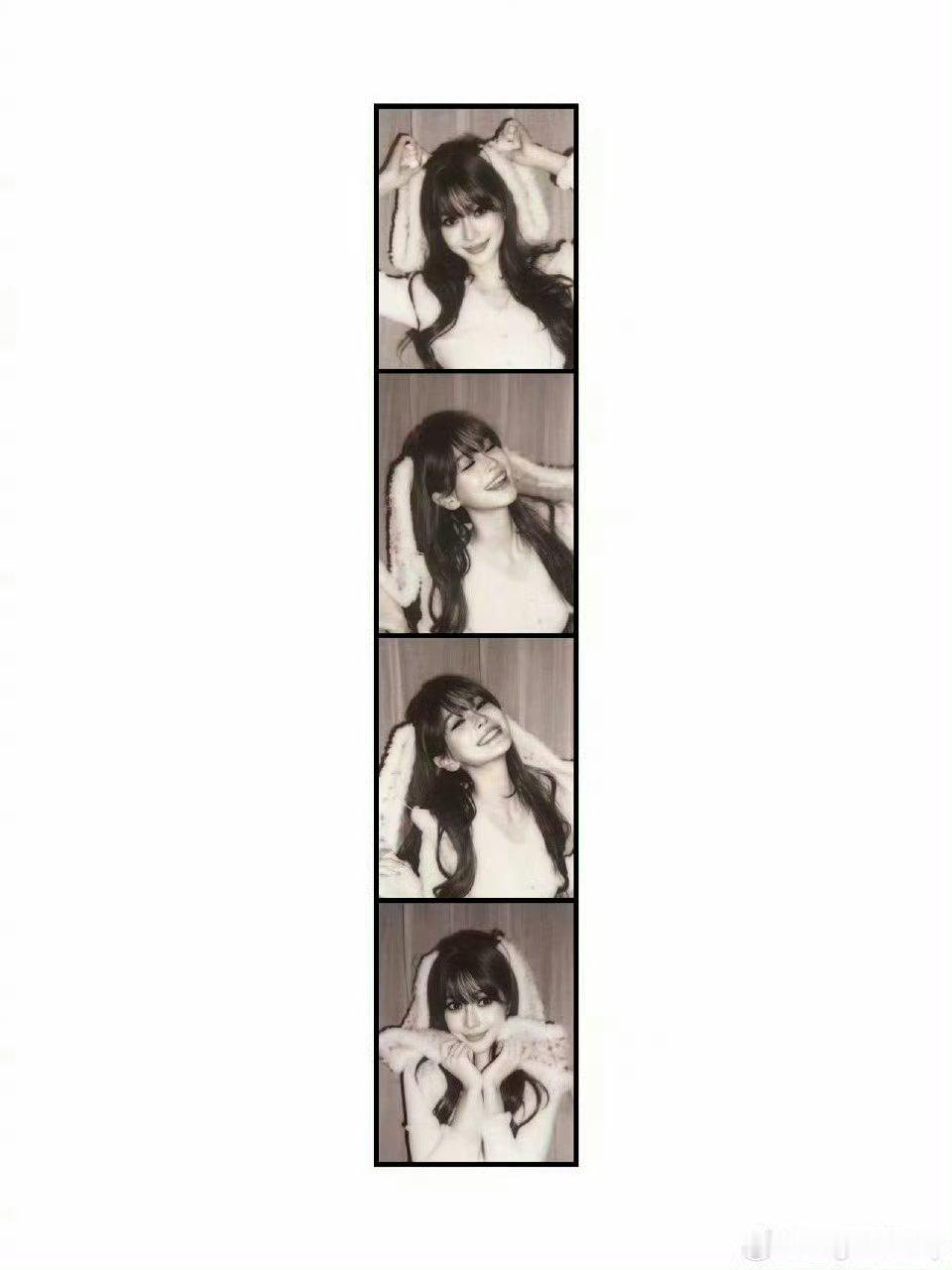 Angelababy兔耳朵撕拉片为什么还这么有少女感 