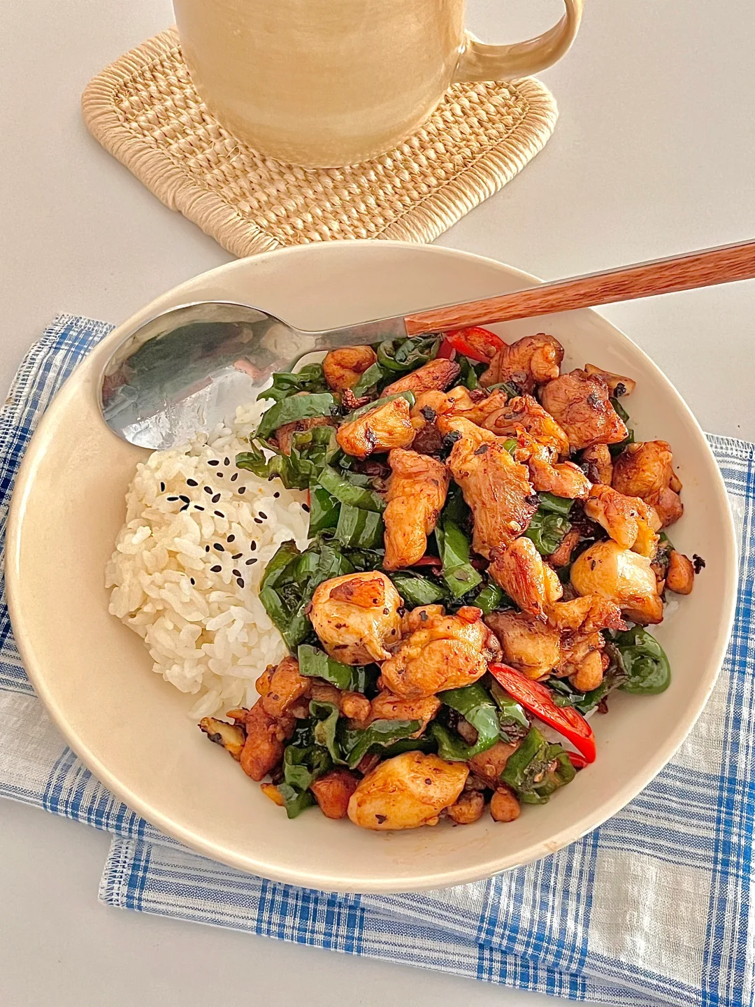 一人食减脂餐🥣| 双椒鸡腿饭