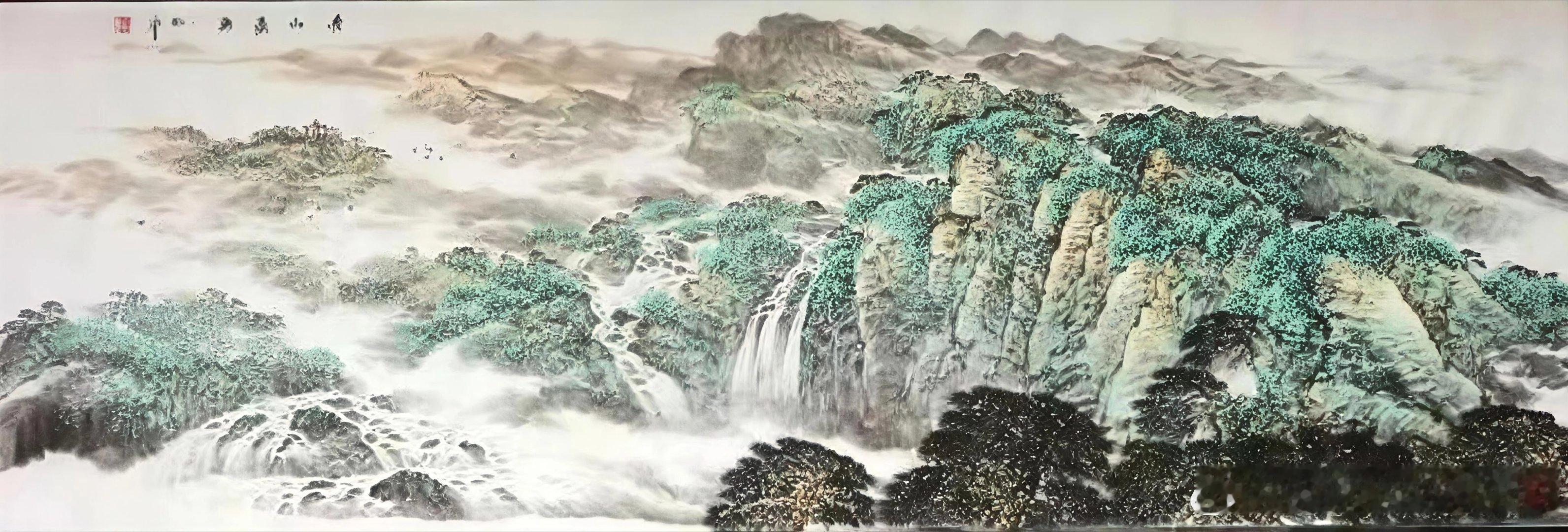 名家作品友情代理推荐分享【李振华】1974年出生于河北黄骅市张巨河，中国山水画北