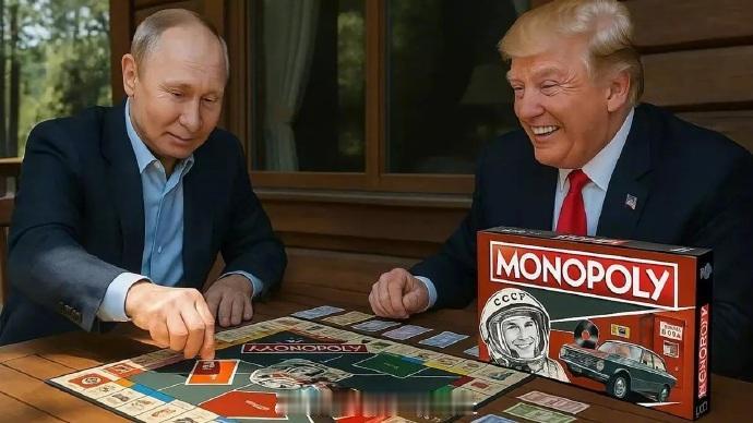 【普京与特朗普玩大富翁桌游】
俄罗斯卫星通讯社发现，俄罗斯知名儿童商品零售商“儿