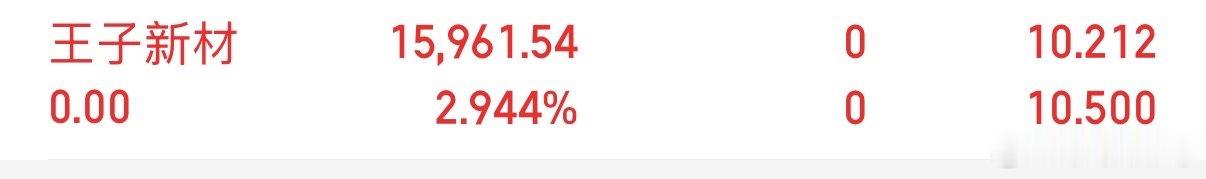 王子新材先出来了，不拿了，换下一只 ​​​