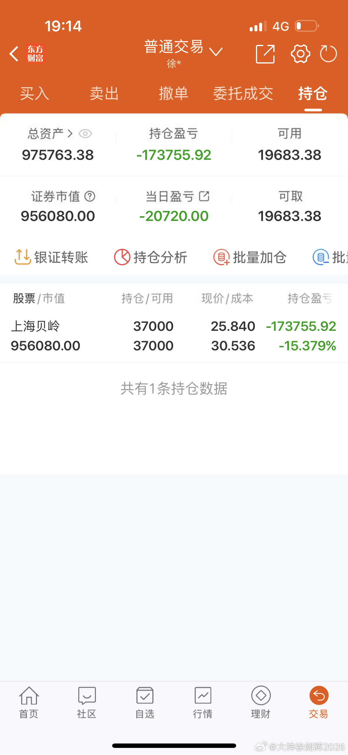 炒股养家记7月14日收盘纳入60w本金挑战一年翻5倍，到三百万！    （第  