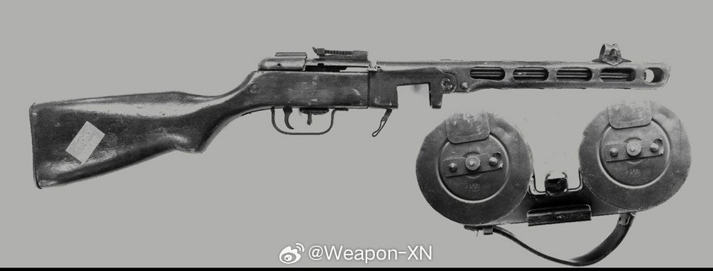 #兵器影像[超话]# PPSH-41冲锋枪实验性的144发双弹鼓 ​​​