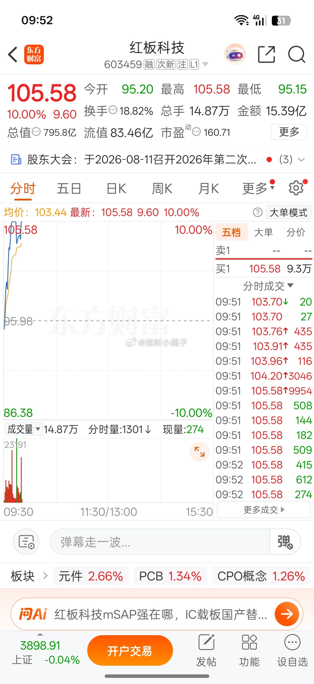 继续强势打板，不开板就继续拿稳咯 