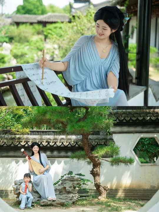 生女儿的快乐我悟啦～亲子清冷江南风走一个