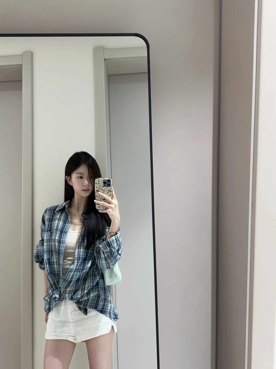 蓝格纹好特别
