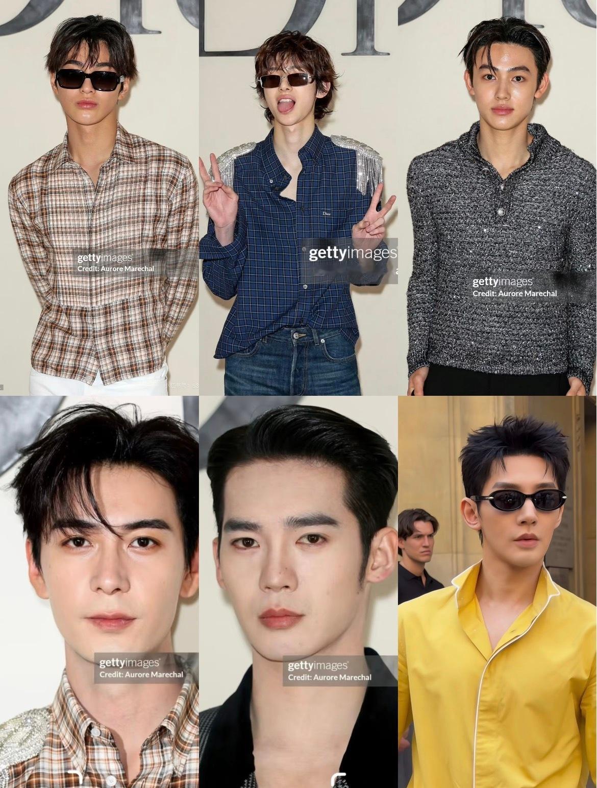 Dior大秀男明星G社生图 巴黎时装周Dior大秀中日韩男明星G社生图于适 邓为